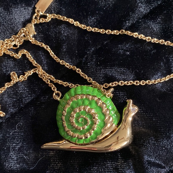 ♠️kate spade♠️ snail 🐌 long statement necklace - Picture 4 of 7